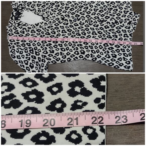 Theory Leopard Print V-Neck Cardigan Size Small Flawed - Picture 7 of 16